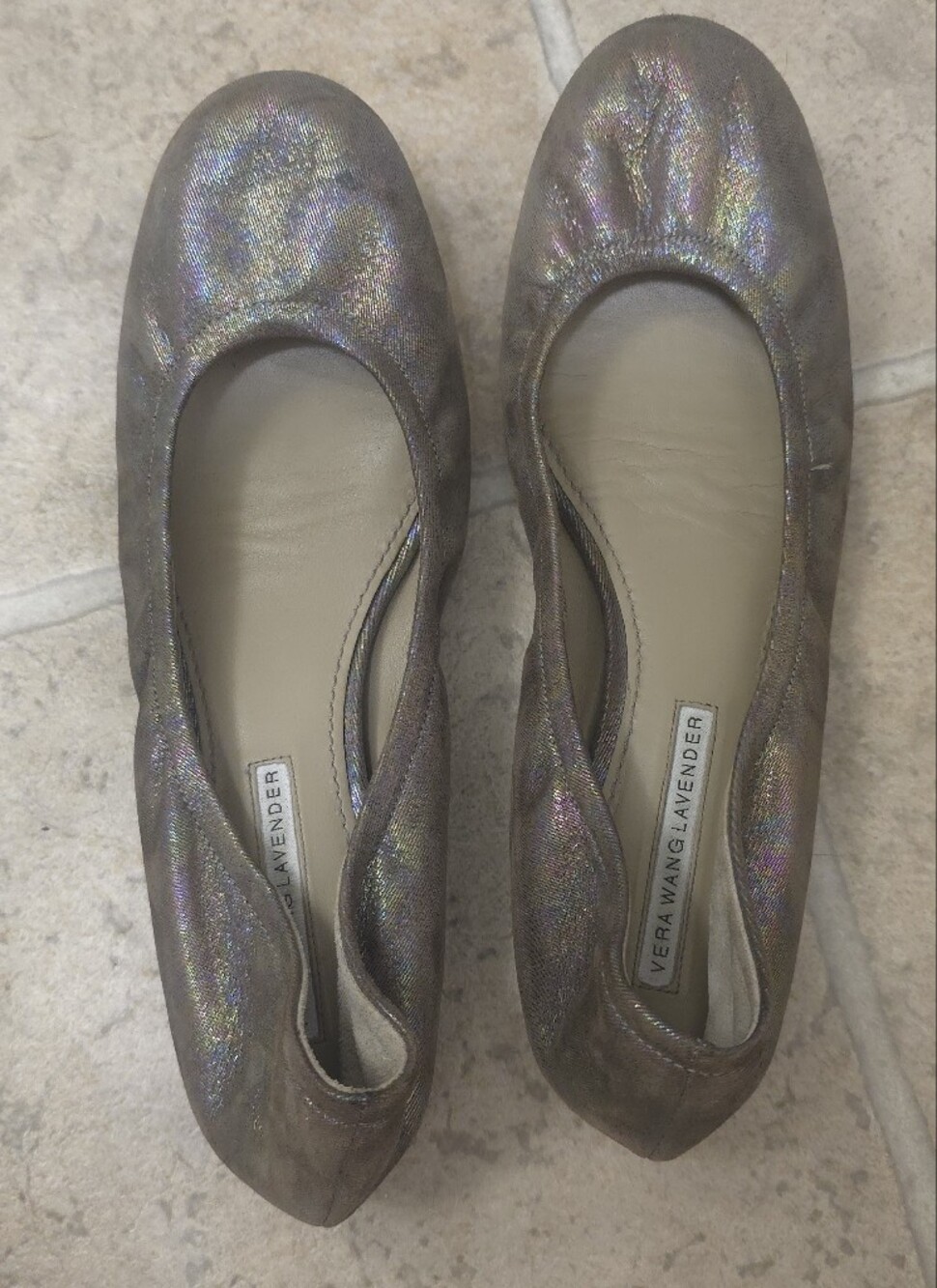 Vera Wang Lavender Label Iridescent Flats